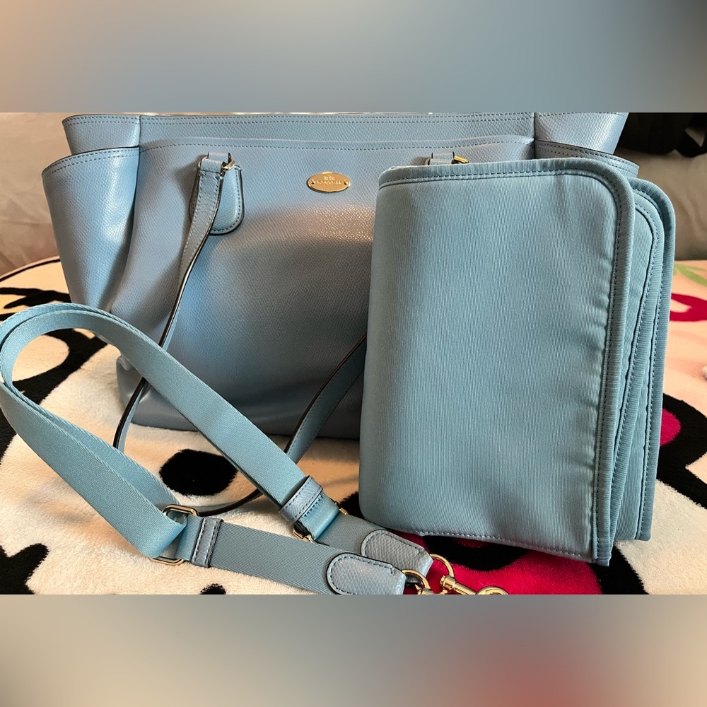 Coach blue baby bag